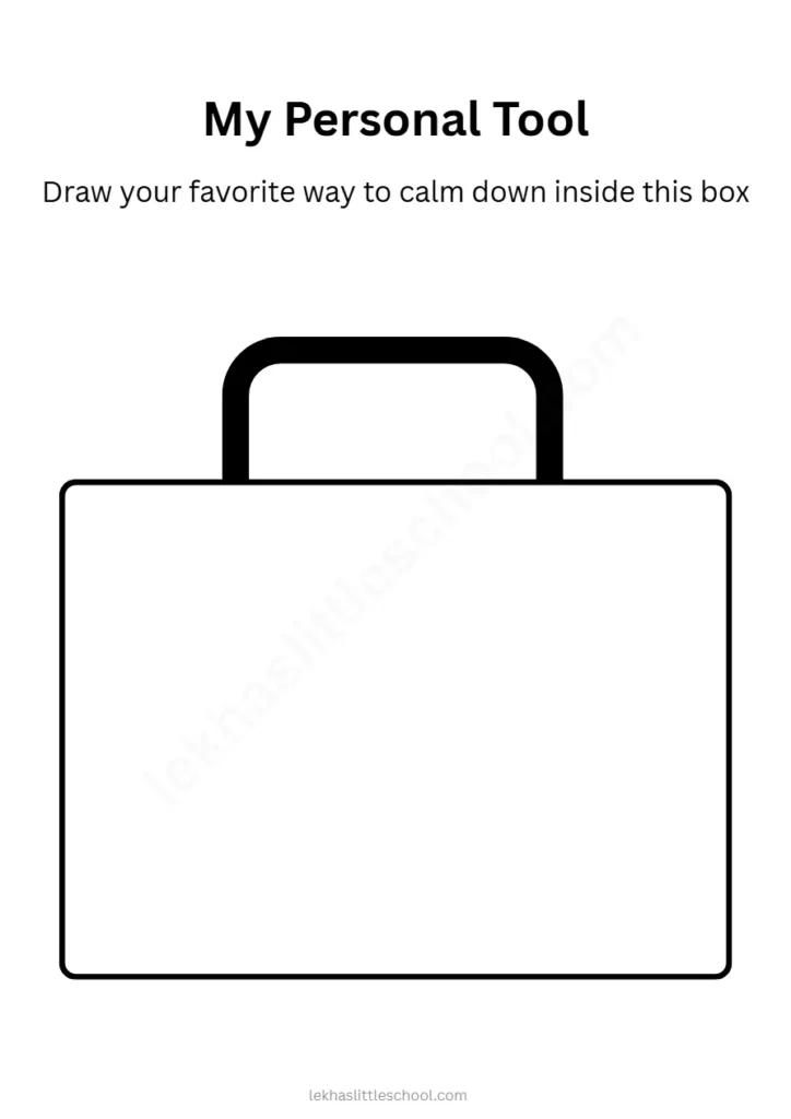 My Personal Peace Tool | Free Printable Calm Down Drawing Worksheet