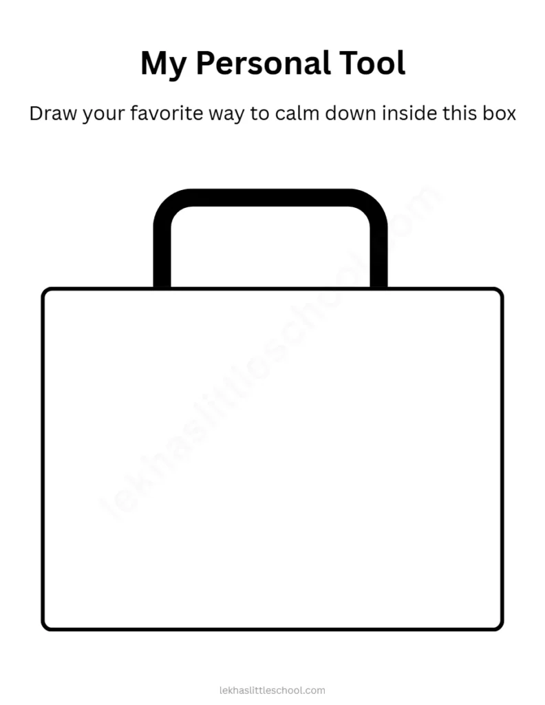 My Personal Peace Tool | Free Printable Calm Down Drawing Worksheet