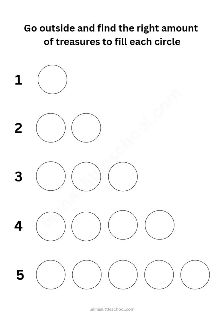 Nature Treasure Counting | Free Printable Outdoor Math Activity