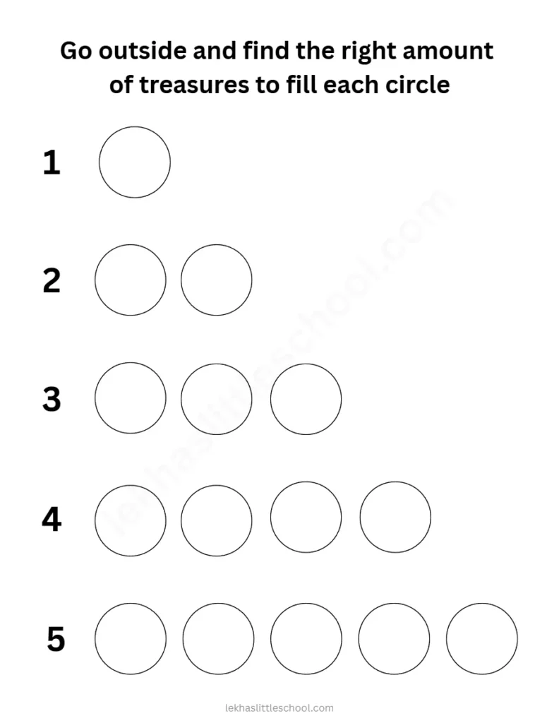 Nature Treasure Counting | Free Printable Outdoor Math Activity