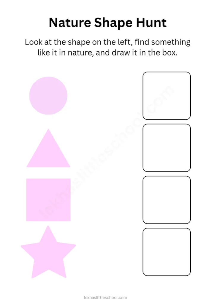 Nature Shape Hunt | Free Printable Outdoor Geometry Activity
