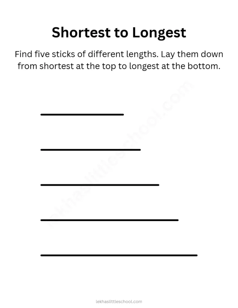 Shortest to Longest | Free Printable Outdoor Measurement Activity